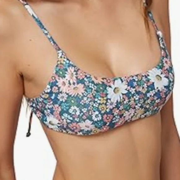 O'NEILL Women's Surfside Bralette Bikini Eliza Ditsy  / SLATE "TOP ONLY" NEW - Picture 3 of 10